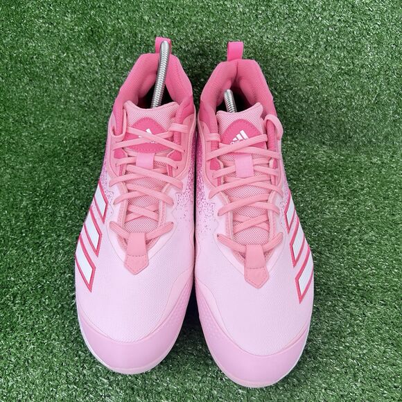 Adidas Icon Bounce 6 Baseball Cleats Men's 13.5 Mother’s Day Pink GZ0443 Metal - Picture 7 of 17